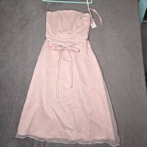 NWT After Six Party Dress Women 8 Pink Chiffon Sheer Bridesmaid Dance Prom Party